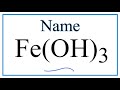 Ionic Charges and Naming of Iron Compounds