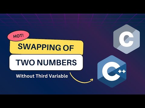 Swapping of two numbers without third variable in c language - YouTube