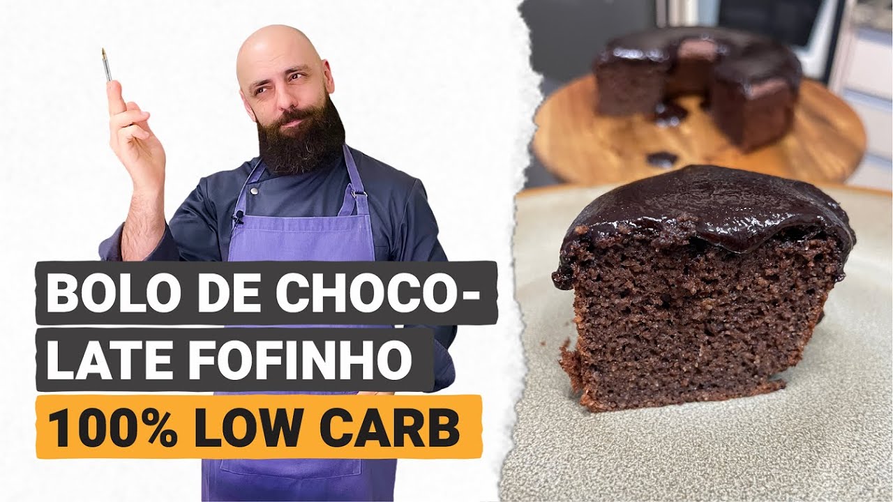 Bolo de chocolate com cobertura sem glúten e sem açúcar | Cozinhando com o Chef
