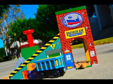 Thomas And Friends BRENDAM BAY CARGO LOADER 2014 Wooden Railway Toy Train Review By Fisher Price