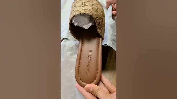 Unboxing Coach Emilie Sig Jacq Sandals | Khaki | #shorts