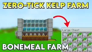 Zero-Tick Kelp Bonemeal Farm In Minecraft Pe/Bedrock 1.20 | Unlimited Bonemeal