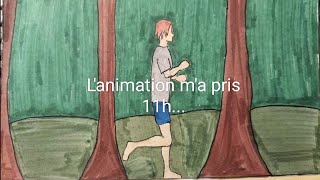 Animation Dun Homme Qui Marche. Travail Dart Plastique