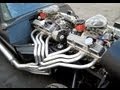 V16 hot rod close up dual v8s in one car