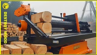 Amazing Homemade Firewood Processing Machine, Super Fast Wood Cutting Machine On Another Level 19