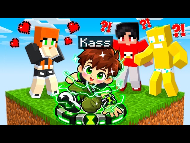 Eu me transformei em BEN 10 BEBÊ em UM BLOCO no Minecraft!