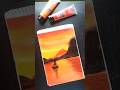 Easy sunset painting 🌞💖 #art #acrylicscenery #shortvideo #painting #drawing