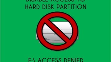 How to disable access to hard disk partition to other users on windows computer