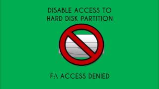 How to disable access to hard disk partition to other users on windows computer