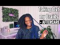 Taking out my Braids + Aftercare Routine!