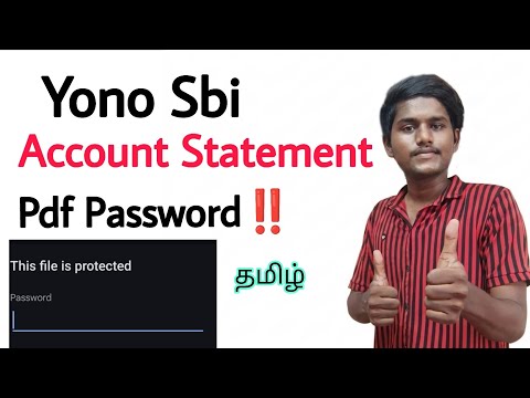 YONO SBI Statement PDF Password | SBI Bank Statement PDF Open Password Tamil