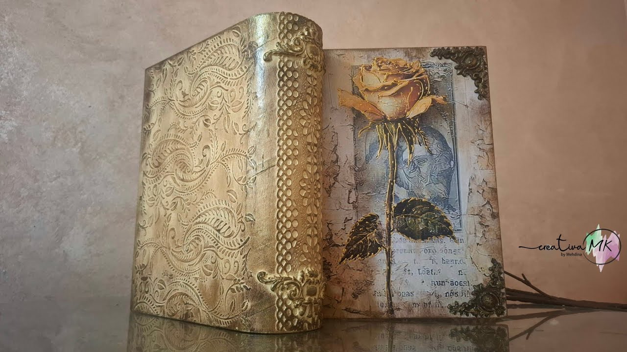 How to make a beautiful decoupage box with stencils and ornaments? #diy ...