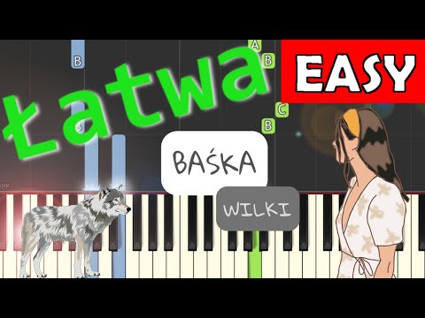 🎹 Baśka (Wilki) - Piano Tutorial (łatwa wersja) 🎵 NUTY W OPISIE 🎼