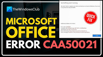 Office Error CAA50021, Number of retry attempts exceeds expectations