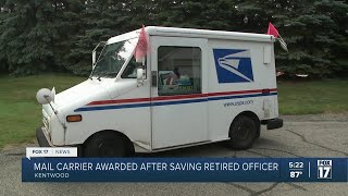 Grand Rapids mail carrier honored for saving man's life