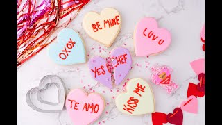 How to Make Piñata Conversation Heart Cookies