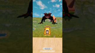 One try | Lamborghini jump into Mutant Frog mouth 😱🥵🤯 #youtubeshorts