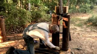 Building a (foot-powered) treadle hammer with nothing but scraps. Not a how-to video. Enjoy.