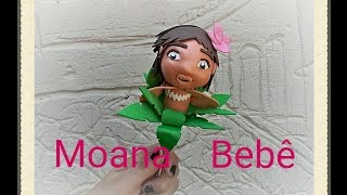 Moana Bebê - Ponteira para lápis em EVA 3D - DIY - #MergulheNessa