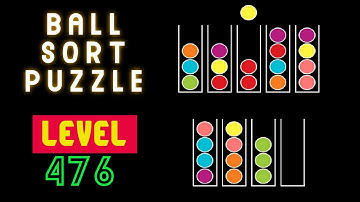 BALL SORT PUZZLE | LEVEL 476 ⚽🛸⚾🥍🏀🧶🥎🧩🧩🧩