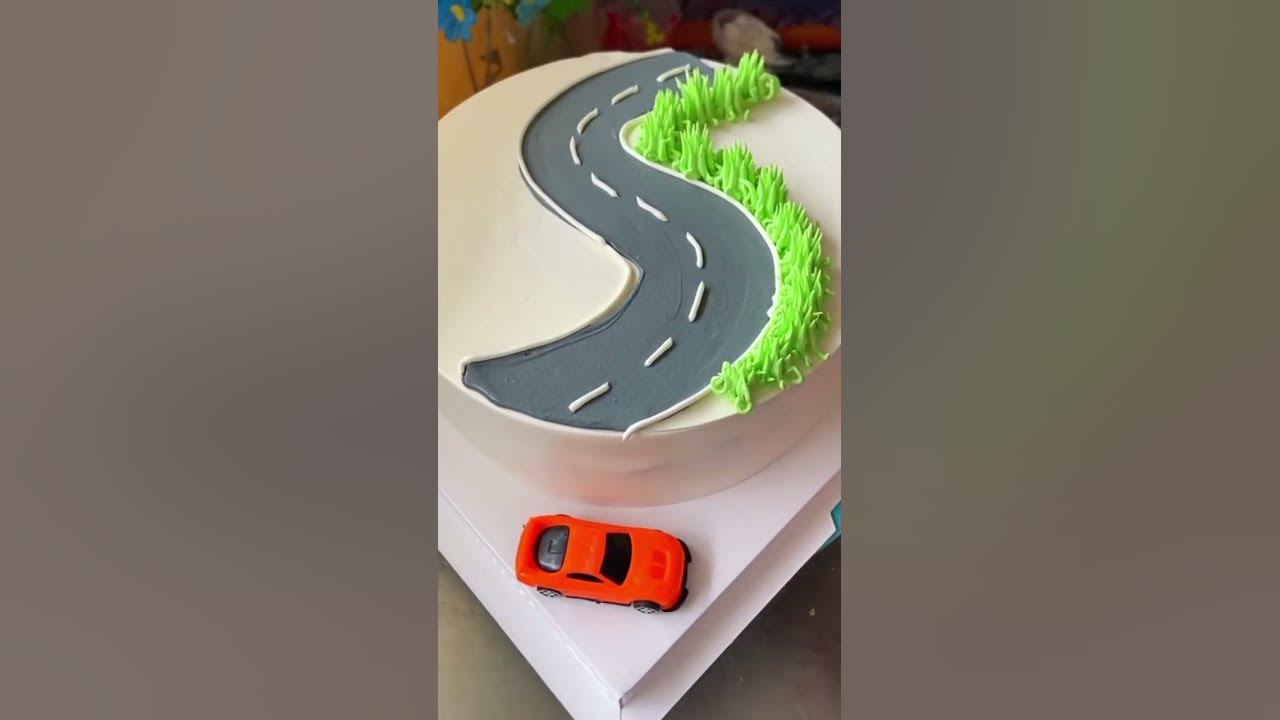 Car Theme Cake Boy🚗//Birthday Cake Design |vehicles Theme Cake #shorts #birthday#boy#car#cake #video
