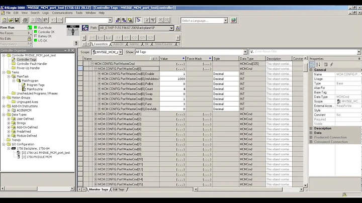 MVI56E MCM port test