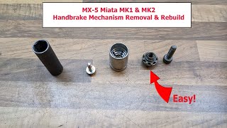 Mazda MX-5 Miata MK1 & MK2 Rear Handbrake Adjuster Mechanism Strip & Rebuild Quick & Easy