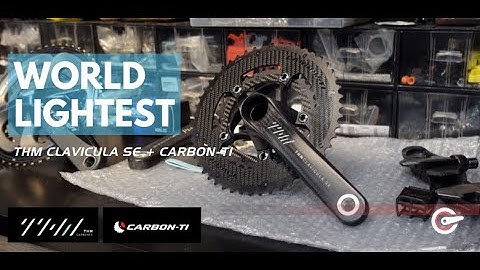 World Lightest Crankset - THM Clavicula SE w/ Carbon Ti chainrings on TREK P1 Madone SLR