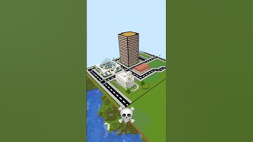 Minecraft City Build Battle - Noob vs Pro vs Hacker vs God #shorts #minecraft