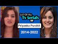 Priyanka purohit all tv serials list  20142022  tera kya hoga alia
