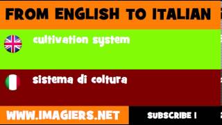 How to say cultivation system in Italian