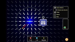 Laboratorio virtual de Física | Electricidad y óptica | Electromagnetismo | Práctica2 Campoeléctrico