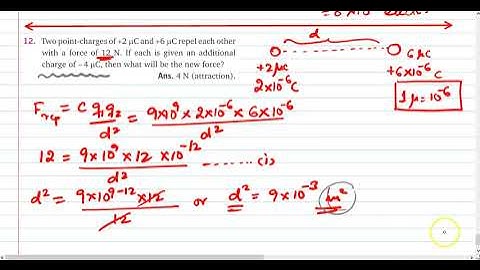Q.12 Chapter 1: Electric Charges | Solution to numerical problem from Nootan ISC Physics - Class 12