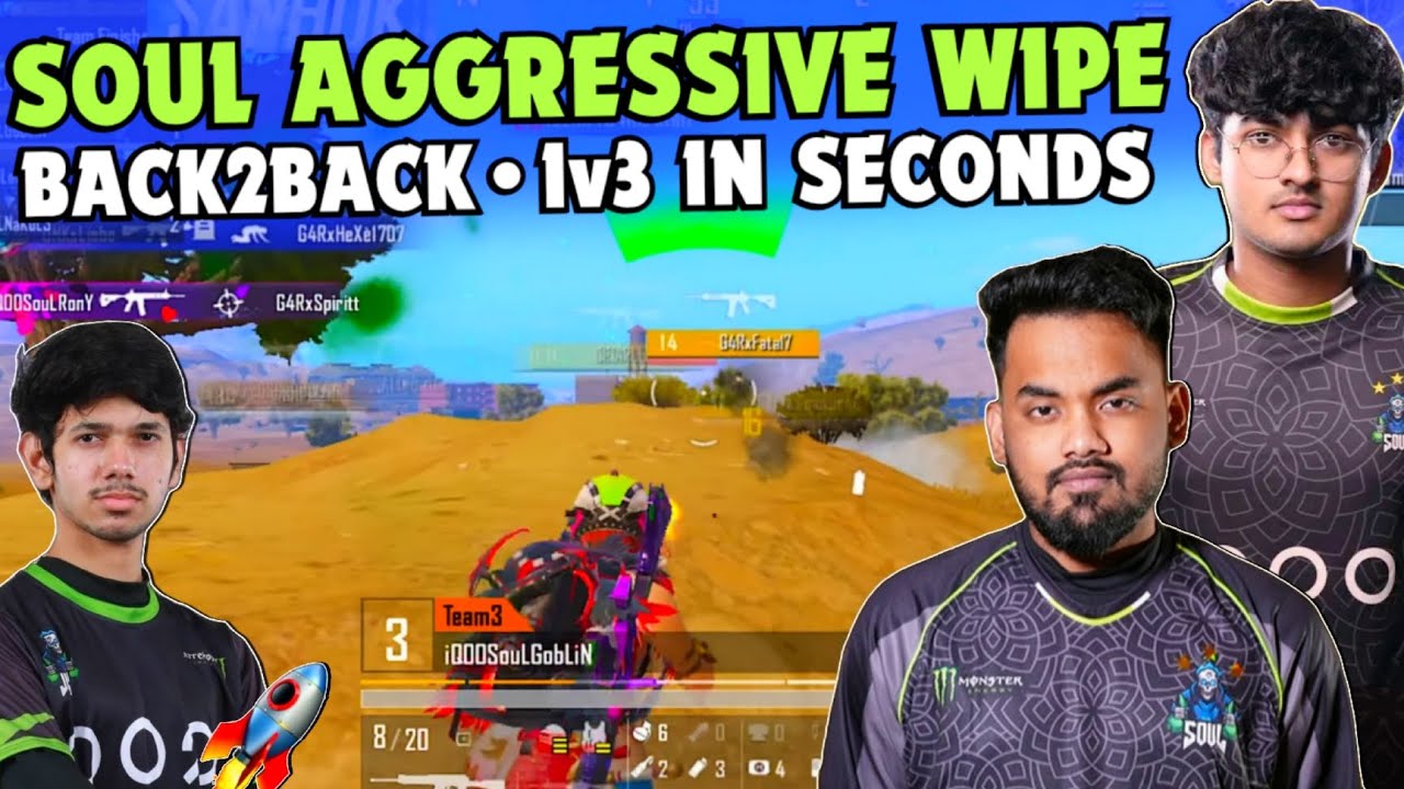 iQOOSouL Aggressive Chase & Wipe Manya vs Ninja 😳 Nakul 1v3 in Seconds ...