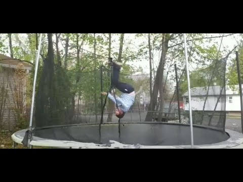 Changing Identities Jumping Through A Trampoline Invisible Painting Part 1 Short Magic Show