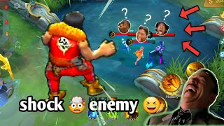 CHOU EXE -- FUNNY MOMENTS   SHOCK ENEMY😆 || FUNNY GAMEPLAY MOBILE LEGEND  || MLBB || top global mlbb