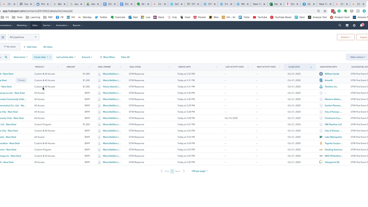 Hubspot Deals YouTube
