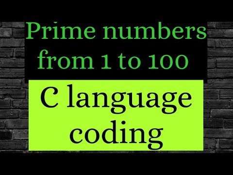 Prime numbers between 1 to 100 in C language || Lab Prg 16 || C lab in Telugu