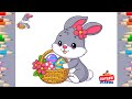 How to Draw an Easter Bunny with a Basket of Eggs | Easter Drawing Tutorial