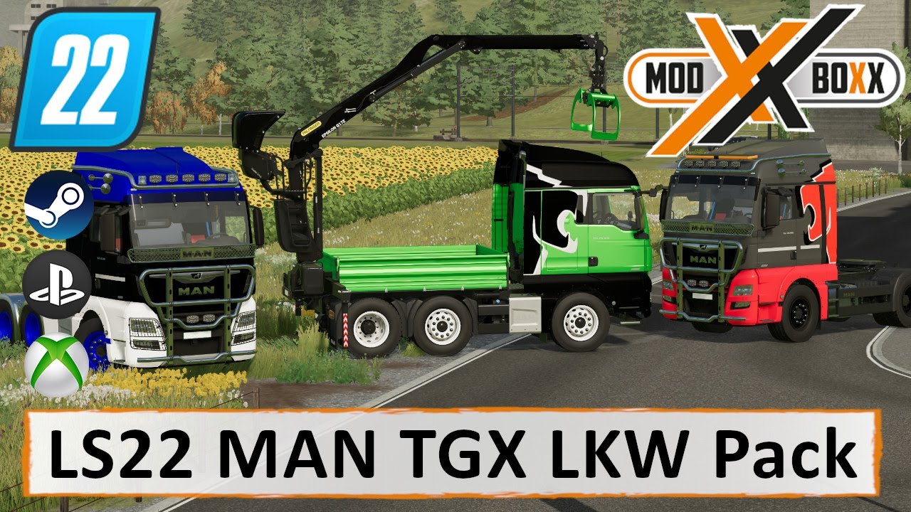 LS22 Mods, MAN TGX LKW Pack, Landwirtschafts Simulator 22