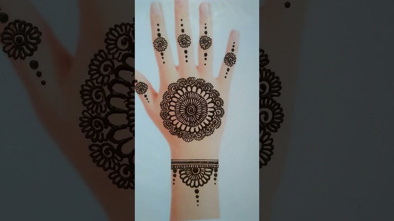 #Simple and beautiful mehendi design.. - YouTube