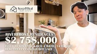 Beautifully Renovated 4 Bed 4 Bath Unit At Riverfront Residences | $2,578,000