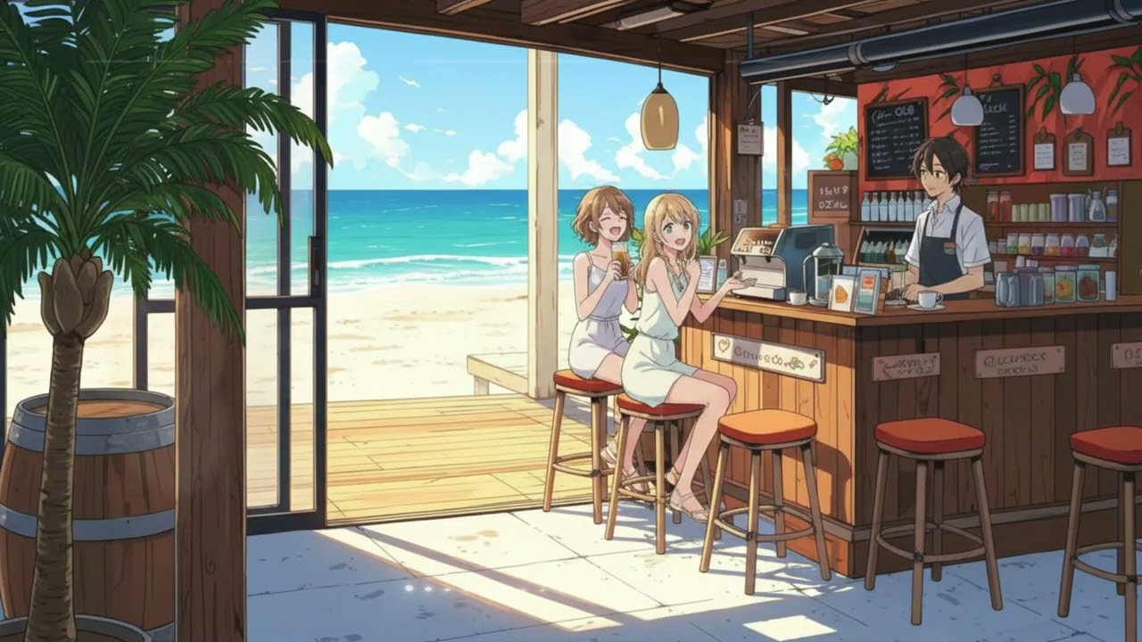 Chill Beach Cafe Lofi ( 1 hour )