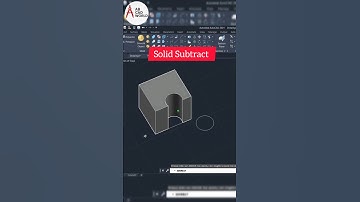 Solid subtract | Autocad 3d tutorials | #shorts #autocad #abcadworld