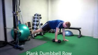 Plank Dumbbell Row