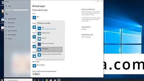 Change default email client on Windows 10