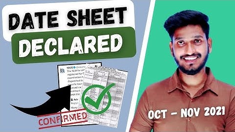 Nios Confirmed Date Sheet Declared for Oct - Nov Exam 2021 | How to pass easily in exam.