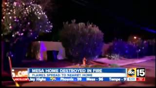 Mobile home fire in Mesa scorches 2nd home