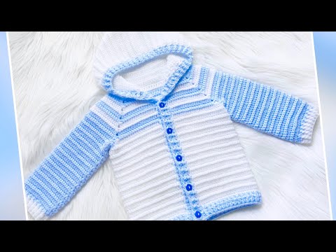 MIRA QUE LINDO!! chaquetita o abrigo con capucha PATRON DE GANCHILLO FÁCIL UN VERDADERO PASO A PASO
