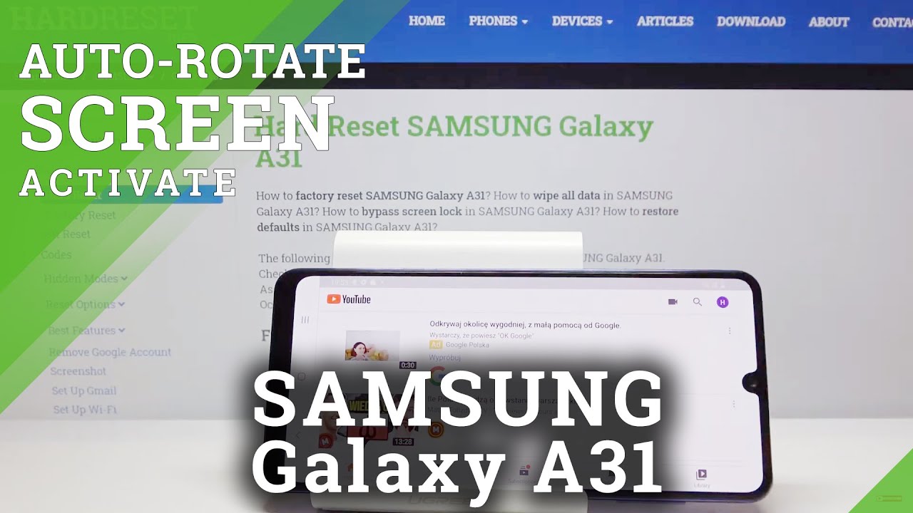 How to Allow Auto-Rotation in SAMSUNG Galaxy A31 – Activate Auto-Rotate
